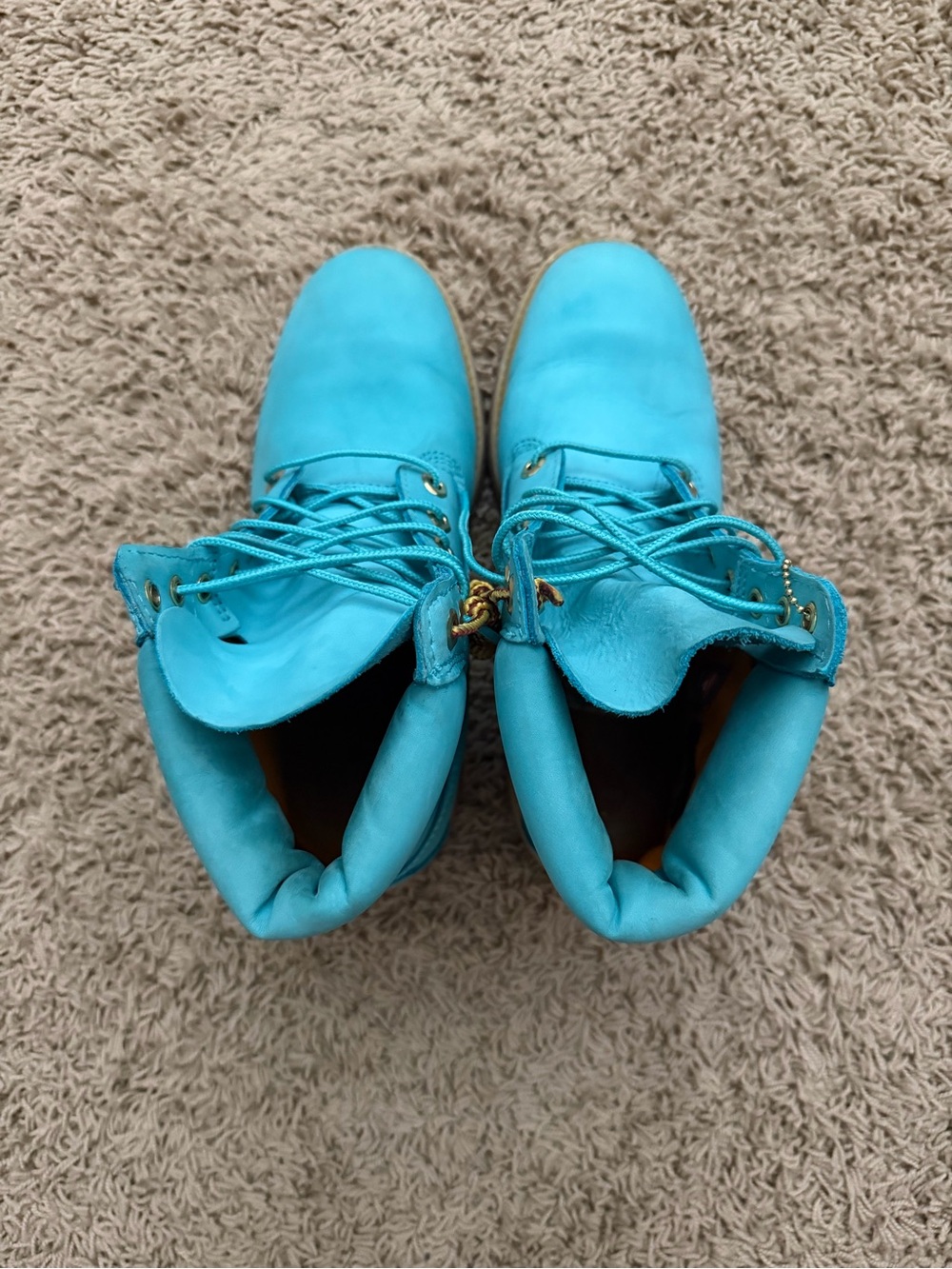 Wale x Villa x 6 Inch Timberland Boot 'The Gift Box' Turquoise US Mens Size 8 - Picture 5 of 9